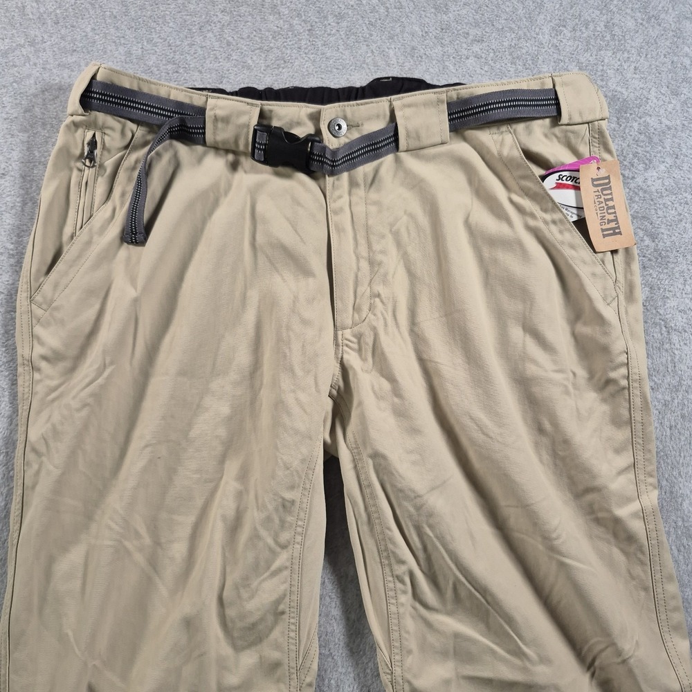 NEW Duluth Trading Mens XL 38W 34L Dry On The Fly Pants Khaki Cargo Utility